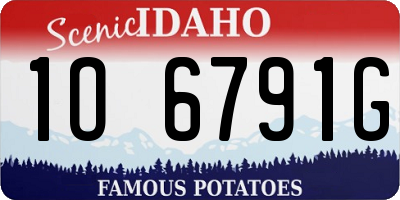 ID license plate 1O6791G