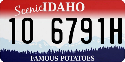 ID license plate 1O6791H