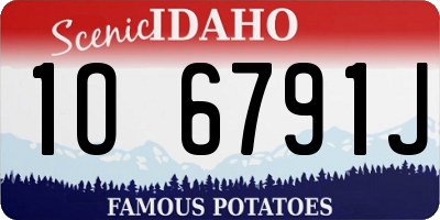 ID license plate 1O6791J