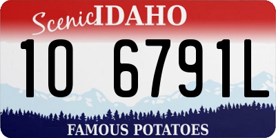 ID license plate 1O6791L