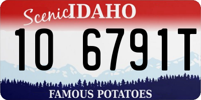 ID license plate 1O6791T