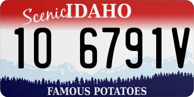 ID license plate 1O6791V