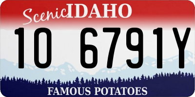 ID license plate 1O6791Y