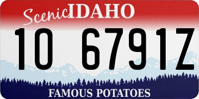 ID license plate 1O6791Z