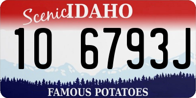 ID license plate 1O6793J