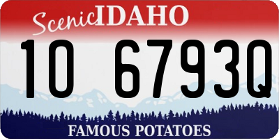 ID license plate 1O6793Q