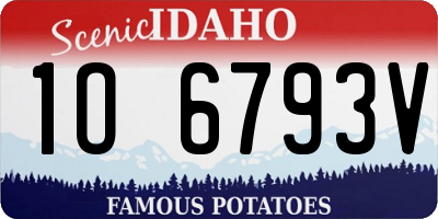 ID license plate 1O6793V