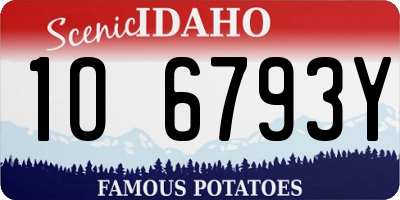 ID license plate 1O6793Y