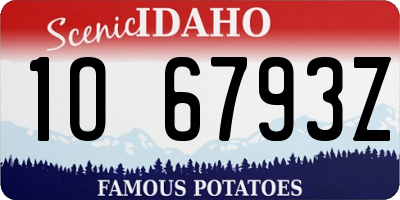 ID license plate 1O6793Z