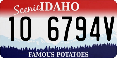 ID license plate 1O6794V