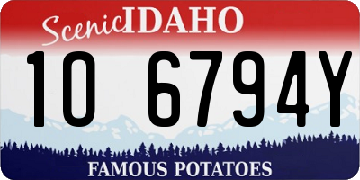 ID license plate 1O6794Y
