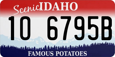 ID license plate 1O6795B
