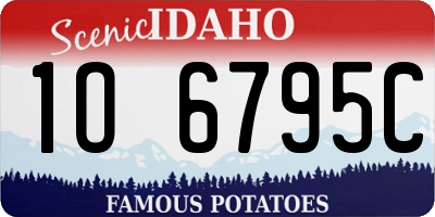 ID license plate 1O6795C