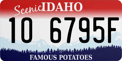 ID license plate 1O6795F