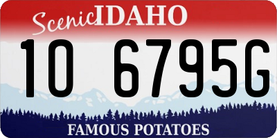 ID license plate 1O6795G
