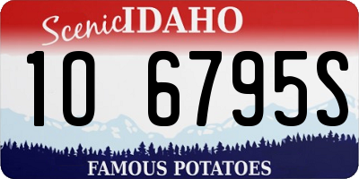 ID license plate 1O6795S
