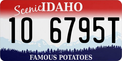 ID license plate 1O6795T