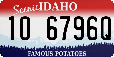 ID license plate 1O6796Q