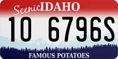 ID license plate 1O6796S