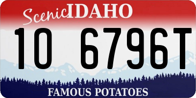 ID license plate 1O6796T