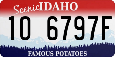 ID license plate 1O6797F