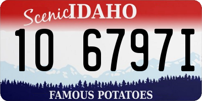 ID license plate 1O6797I
