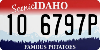 ID license plate 1O6797P