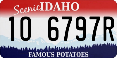 ID license plate 1O6797R