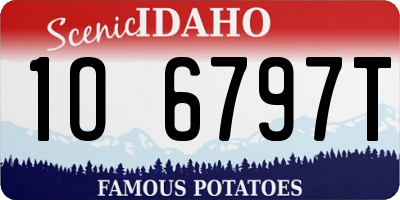 ID license plate 1O6797T