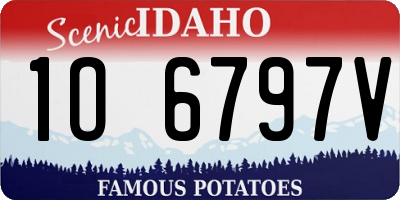 ID license plate 1O6797V
