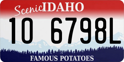 ID license plate 1O6798L