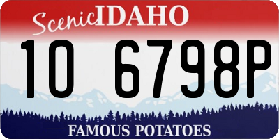 ID license plate 1O6798P