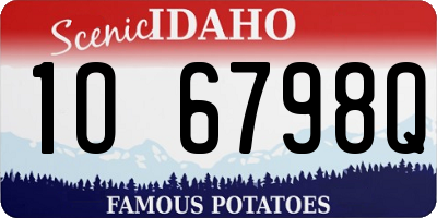 ID license plate 1O6798Q