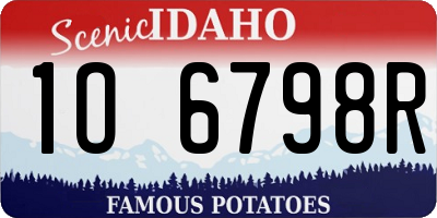 ID license plate 1O6798R