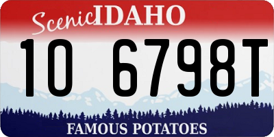 ID license plate 1O6798T