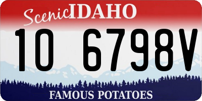 ID license plate 1O6798V