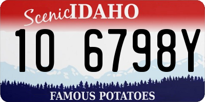 ID license plate 1O6798Y