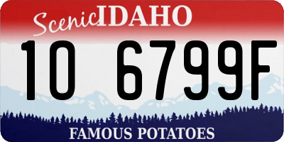 ID license plate 1O6799F