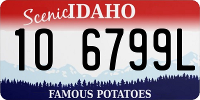 ID license plate 1O6799L