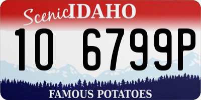 ID license plate 1O6799P