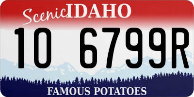 ID license plate 1O6799R