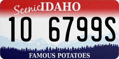ID license plate 1O6799S