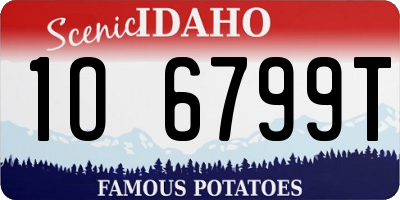 ID license plate 1O6799T