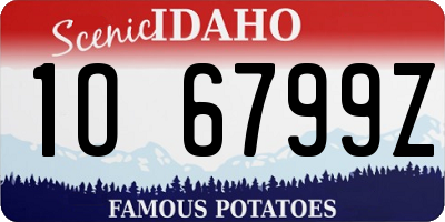 ID license plate 1O6799Z