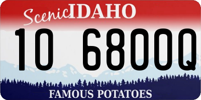 ID license plate 1O6800Q