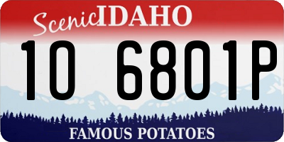 ID license plate 1O6801P