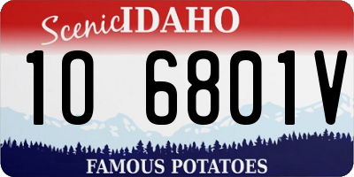 ID license plate 1O6801V