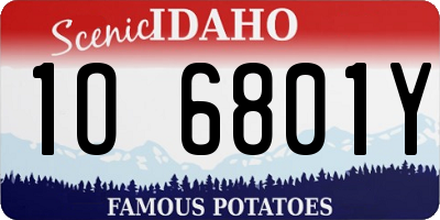 ID license plate 1O6801Y