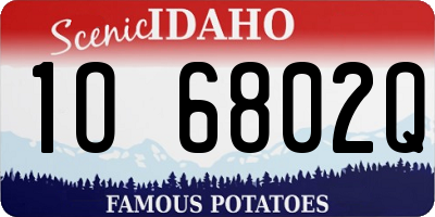 ID license plate 1O6802Q