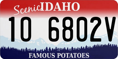 ID license plate 1O6802V